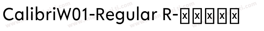 CalibriW01-Regular R字体转换